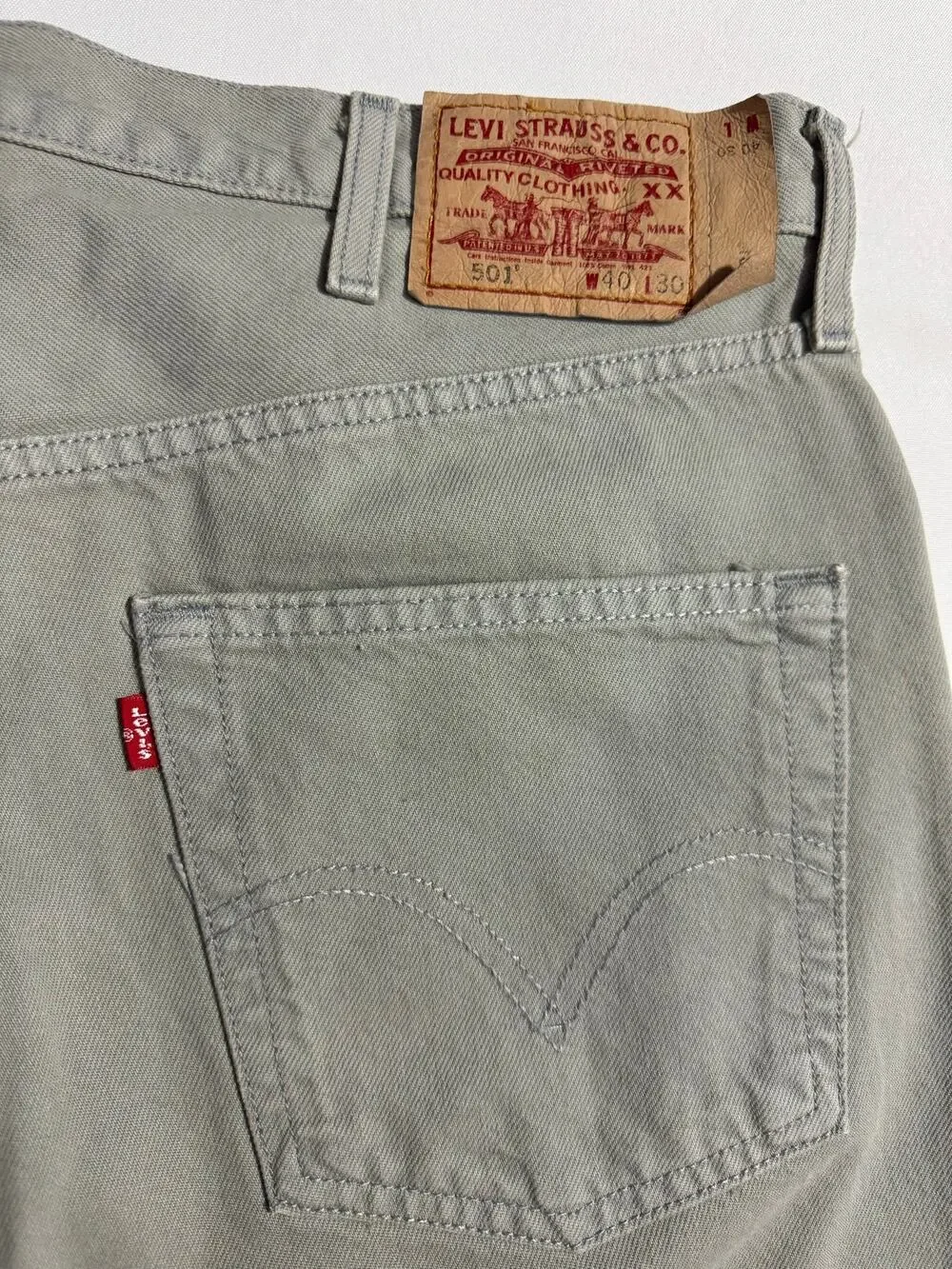 Levi Strauss & Co. Gray Denim 501 XX Jeans - Men's Size 40x30